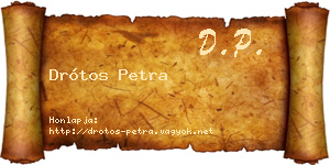 Drótos Petra névjegykártya