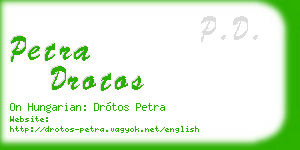 petra drotos business card